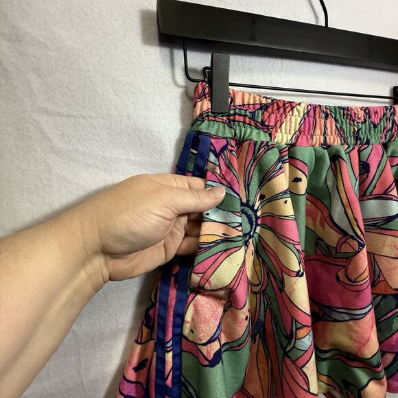 Adidas x Farm Rio Banana Floral Flared Mini Skater Skirt Pocket Colorful Size XS - Picture 4 of 9
